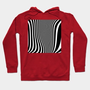 Swirled Black and White Zebra Look Hoodie